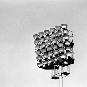 Floodlights. Division 1 football. Queens Park Rangers 0 v. Liverpool 1