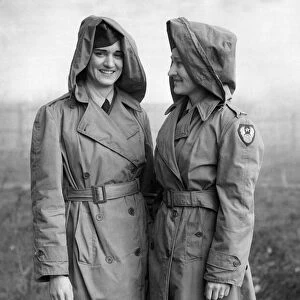 Flying nurses of the USaF Ninth Troop Carrier Command, wearing special mac coats