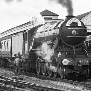 The Flying Scotsman arriving at Didcot, Oxfordshire, 15th June 1974 Gentle giant The Flying Scotsman arriving at Didcot, Oxfordshire, 15th June 1974 Gentle giant
