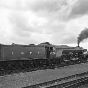 The Flying Scotsman at Didcot, Oxfordshire - June 1974 Print