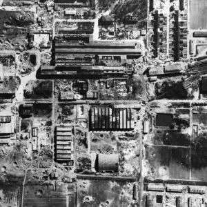 Focke-Wulf 190 Assembly Plant Damage Print Focke-Wulf 190 Assembly Plant Damage Print