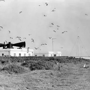 The Fog Horn on Flat Holm Island, Bristol Channel Print 1973