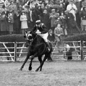 Foinavon on the way to wining the Grand National after a huge Pile Up Causes Race Foinavon on the way to wining the Grand National after a huge Pile Up Causes Race