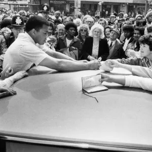 Muhammad Ali Signs Autographs in Birmingham, 2nd May 1984 Print Muhammad Ali Signs Autographs in Birmingham, 2nd May 1984 Print
