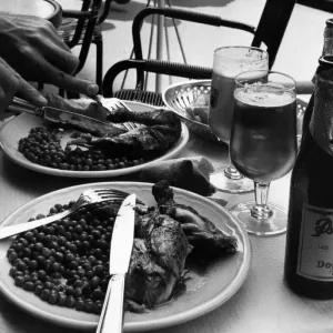 Food and Drink, Paris, France. Eating a meal found at a typical restaurant alongside Food and Drink, Paris, France. Eating a meal found at a typical restaurant alongside