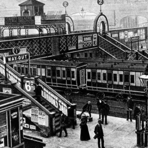 The Foot bridge at Birmingham New Street station at the turn of the 20th century The Foot bridge at Birmingham New Street station at the turn of the 20th century