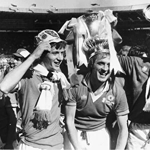Football FA Cup Final 1977 Liverpool V Manchester United winners Man United Jimmy Nicholl