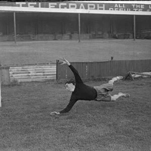 Football George Thompson Scunthorpe goalkeeper seen here training circa 1950