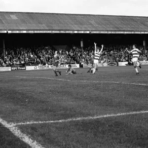 Football match, Reading v Swindon Town. Final score 4-1 to Reading. League Division Three Football match, Reading v Swindon Town. Final score 4-1 to Reading. League Division Three
