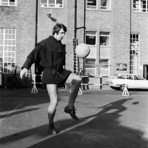 Black and white print of Geoff Hurst in West Ham football gear Black and white print of Geoff Hurst in West Ham football gear