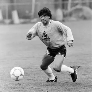 Diego Maradona Training Print, Mexico 1986 (00608)