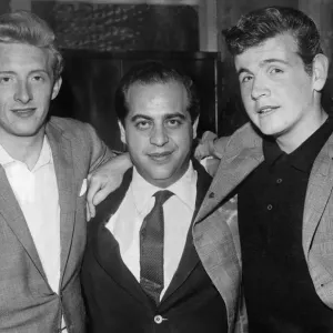 Footballer Denis Law June 1962 with Turin sporting director Gigi Peronace centre