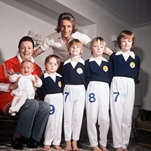 Footballer Denis Law with wife Diana and boys Ian robert Andrew