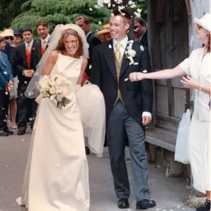 Footballer Graham le Saux with wife Marrianna Le Saux after getting married Footballer Graham le Saux with wife Marrianna Le Saux after getting married
