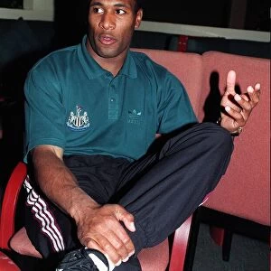 Footballer Les Ferdinand during his interview with Daily Mirrors Harry Harris
