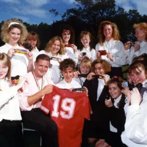Footballer Paul Gascoigne - Gazza Paul Gascoigne at his former school Heathfield