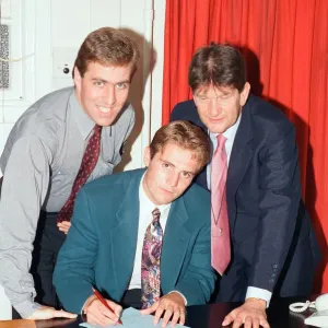 Phil Parkinson Signs for Reading FC Print, 1992