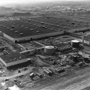 Print of the Ford Motor Manufacturing plant at Bridgend, Wales in 1978