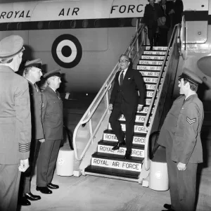 Foreign Secretary Lord Carrington on arrival at Heathrow Airport, London Foreign Secretary Lord Carrington on arrival at Heathrow Airport, London