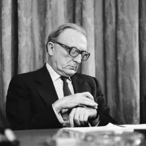 Foreign Secretary Lord Carrington and Defence Secretary John Nott at a press conference Foreign Secretary Lord Carrington and Defence Secretary John Nott at a press conference
