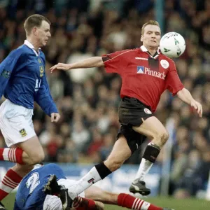 Forests Geoff Thomas on the ball during the league match against Portsmouth