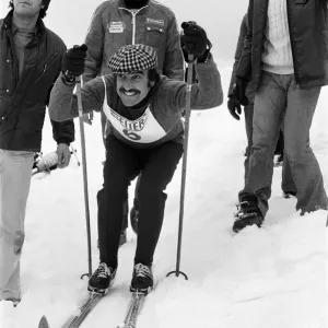 Formula One motor racing driver Clay Regazzoni enjoys some time off skiing on the slopes Formula One motor racing driver Clay Regazzoni enjoys some time off skiing on the slopes