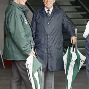Former Formula One racing driver Sterling Moss (right). Moss was driving a C-Type Former Formula One racing driver Sterling Moss (right). Moss was driving a C-Type