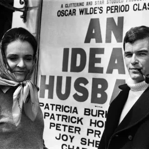Frances Nicholson and Neville Hughes outside the Alhambra Theatre, Bradford
