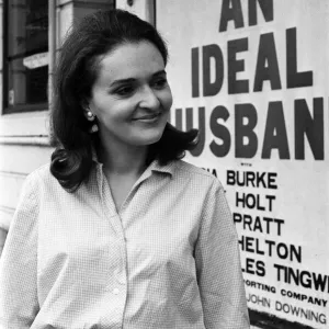 Frances Nicholson outside the Alhambra Theatre, Bradford. 28th July 1967