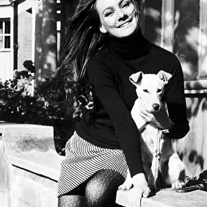 Francesca Annis Actress with her Dog "Tramp"