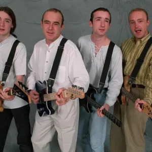 Francis Rossi with sons: A Moment in Time Print Francis Rossi with sons: A Moment in Time Print