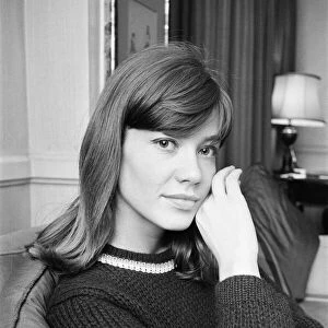 Francoise Hardy, french singer aged 19 years old, in the UK to promote four new records