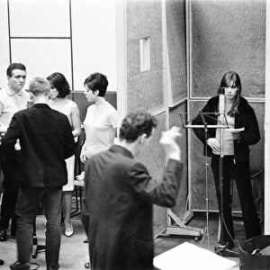 Francoise Hardy, french singer, is in the UK for a recording session