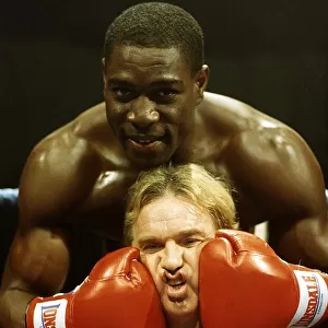Frank Bruno Boxer with comedian Freddie Starr