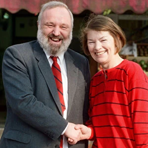 Frank Dobson with Labour candidate and actress Glenda Jackson. 31st March 1990
