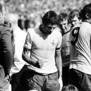 Frank Mclintock clenchs fist during the break in extra time which Arsenal went Frank Mclintock clenchs fist during the break in extra time which Arsenal went