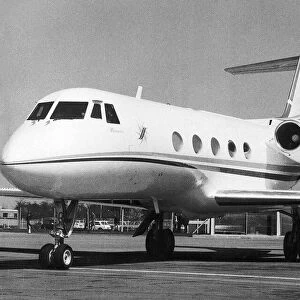 Frank Sinatra Actor and Singer arriving at Gatwick Airport in his personal Gulfstream jet
