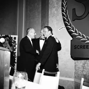 Frank Sinatra seen here receiving a milestone award presented by the Screen Producers