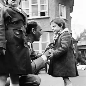 Frank Sinatra, visits the Sunshine Home for Blind Babies and Children at Northwood
