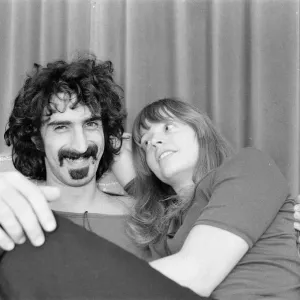 Frank Zappa. American musician. Pictured here with his wife Gail, in London Frank Zappa. American musician. Pictured here with his wife Gail, in London