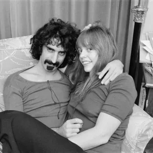 Frank Zappa. American musician. Pictured here with his wife Gail, in London Frank Zappa. American musician. Pictured here with his wife Gail, in London