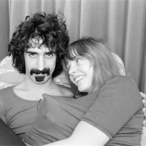 Frank Zappa. American musician. Pictured here with his wife Gail, in London Frank Zappa. American musician. Pictured here with his wife Gail, in London