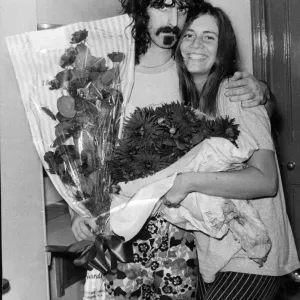 Frank Zappa. American musician. Pictured in London with the singer of his group Frank Zappa. American musician. Pictured in London with the singer of his group