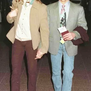 Frankie Dettori and Catherine Allen at Heathrow Airport Print Frankie Dettori and Catherine Allen at Heathrow Airport Print
