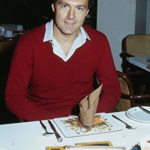 Franz Beckenbauer former Bayern Munich football player November 1981 Sitting at