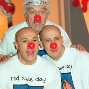 Fred Fairbrass and his brother Richard of Right Said Fred filming Comic Relief filming