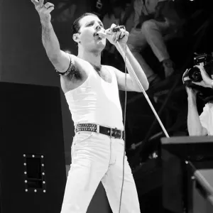 Freddie Mercury, lead singer of British rock group Queen Freddie Mercury, lead singer of British rock group Queen