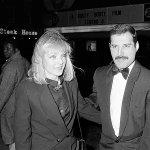 Freddie Mercury and Mary Austin, in London, 31st January 1986