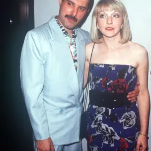 Freddie Mercury and Mary Austin at Queen Party Print 1986 Freddie Mercury and Mary Austin at Queen Party Print 1986