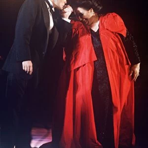 Freddie Mercury and Montserrat Caballe in concert at the official launch of Spain